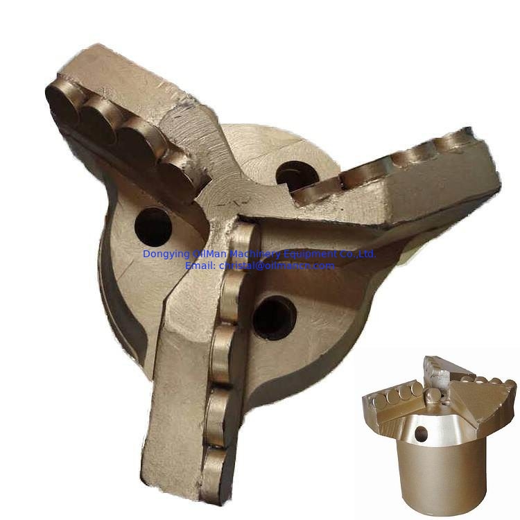 3 Klingen Schritt Typ 6-1/2 "Wolframkarbid Diamant PDC Drag Bit für das Bohren von Gestein